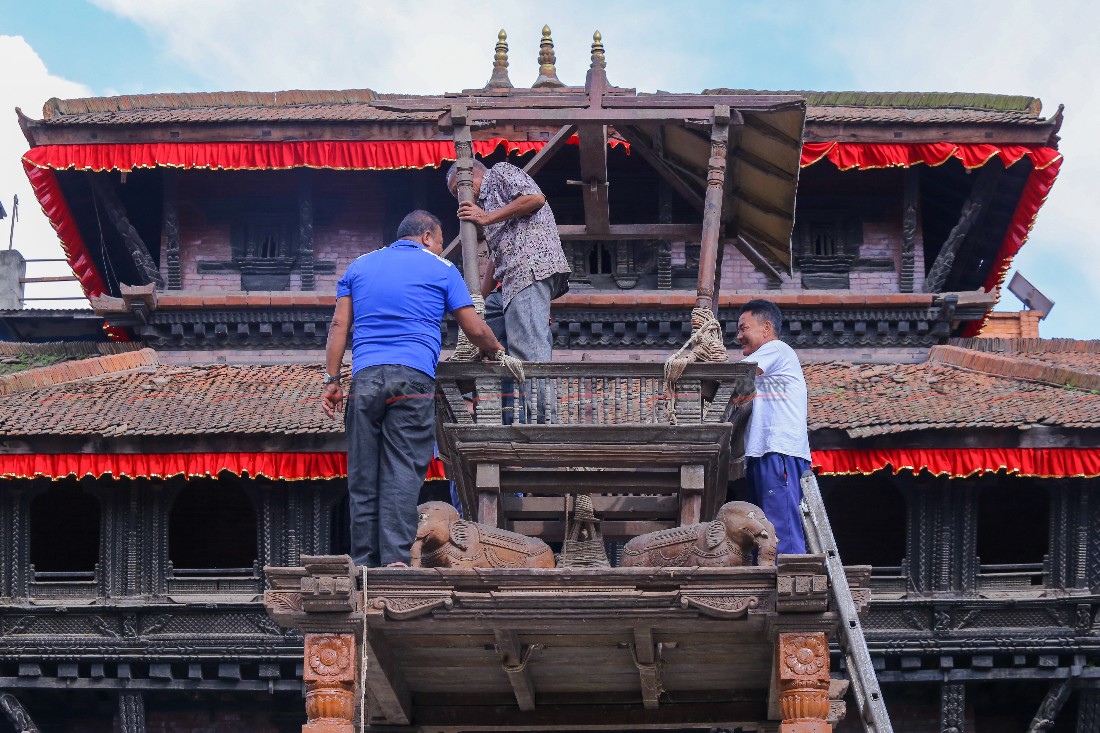 इन्द्रजात्राको तयारी तीव्र (तस्बिरहरू)